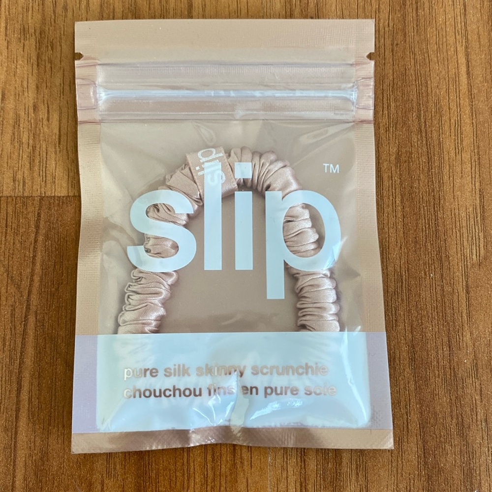 ❤️ Slip Pure Silk Skinny Scrunchie in Rose Gold NWT